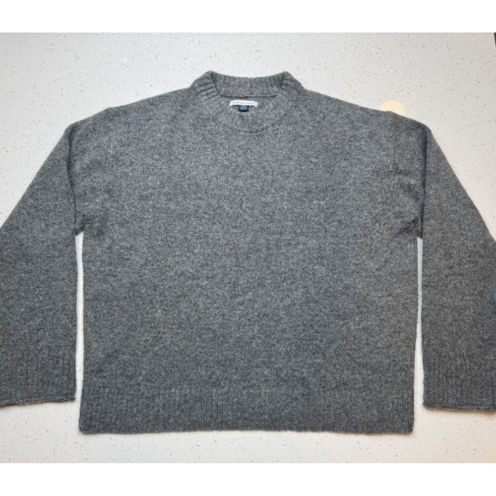 American Eagle Sweater Women Medium Gray Excellent Minimalist Casual Crewneck